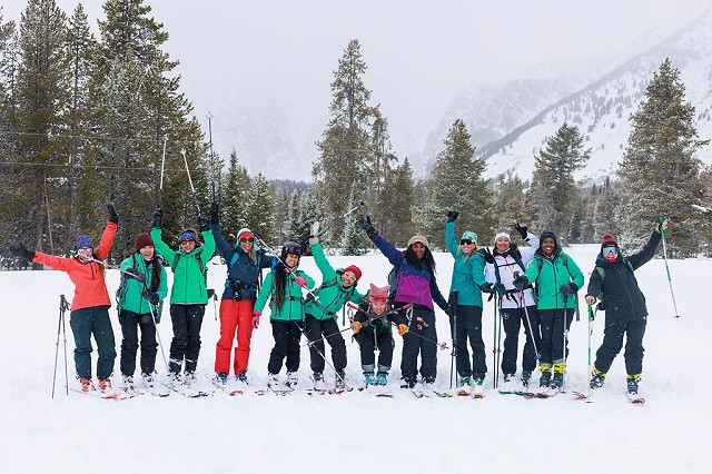 BIWOC ski camp group photo backcountry 2022