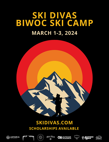 2024 BIWOC ski camp poster